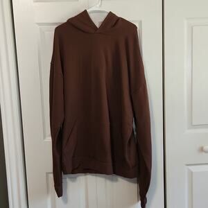 Naked Wardrobe Women's Chocolate Brown Keep It Chill Hoodie Sweatshirt Size XL